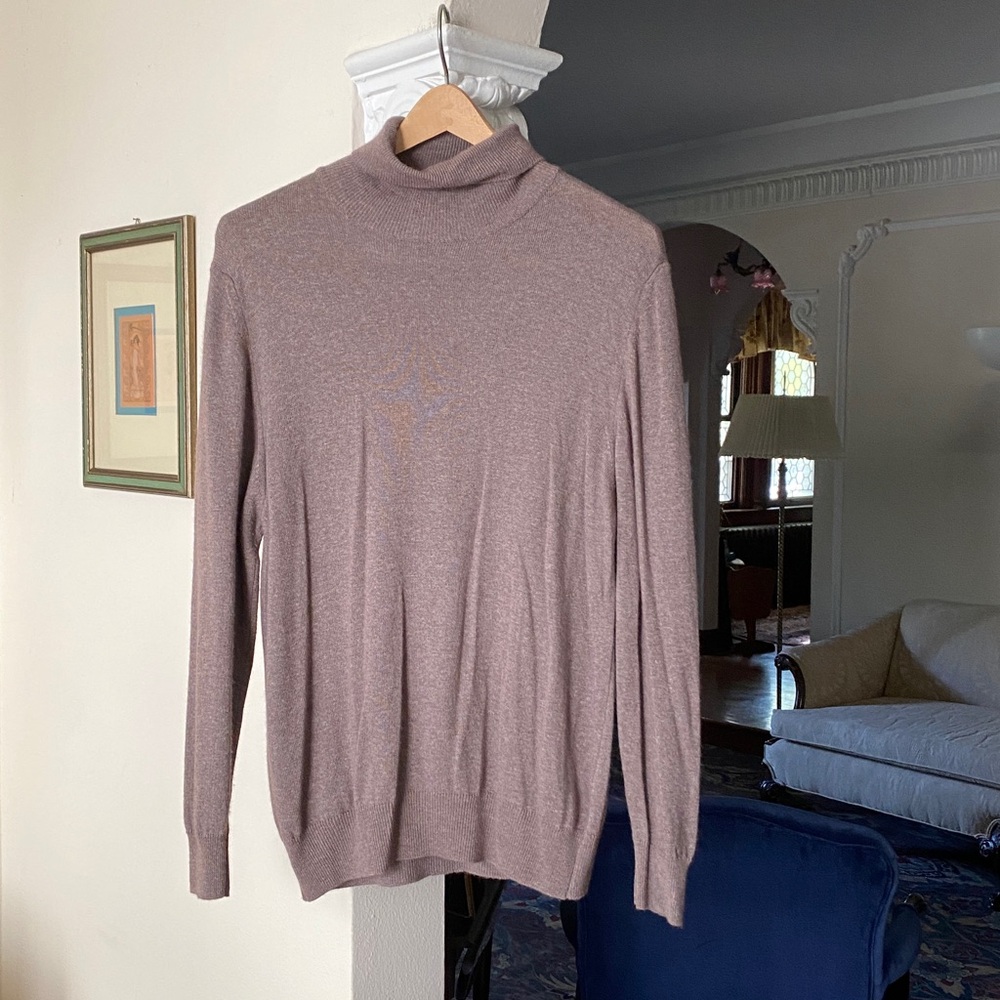 Gricobel Italian Taupe Colored Cashmere Blend Turtleneck Sweater L